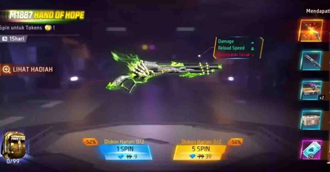 cara mendapatkan Skin SG Lumut Free Fire