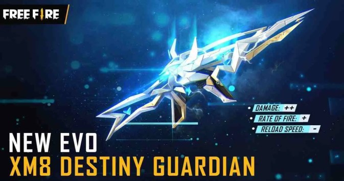 daftar skin evo gun free fire Skin Evo XM8 Destiny Guardian