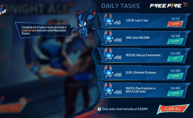 tips dapat hadiah midnight ace ff