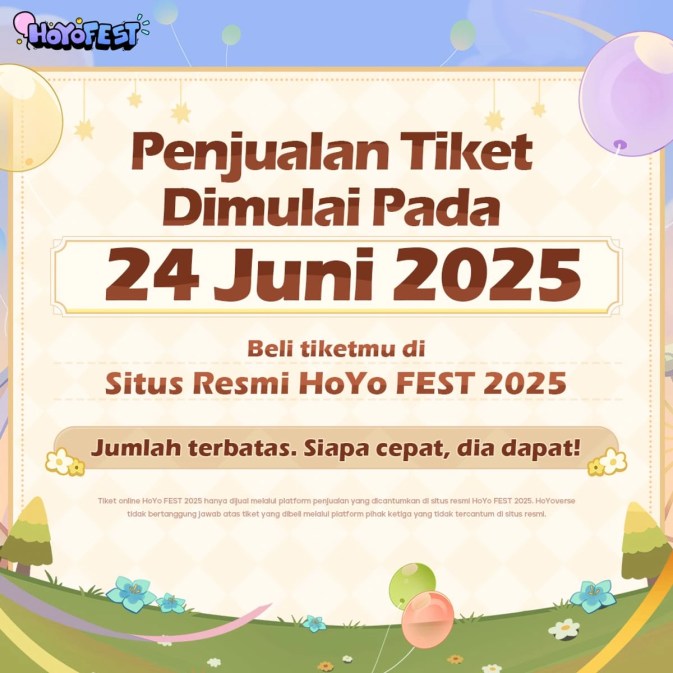tanggal penjualan tiket hoyofest 2025